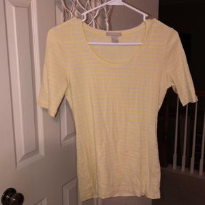 yellow and white striped shirt